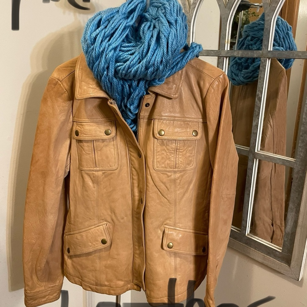 Leather coat